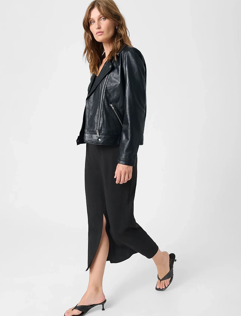 Soaked - SLMaeve Leather Jacket LS - frühlingsjacken - black - 5