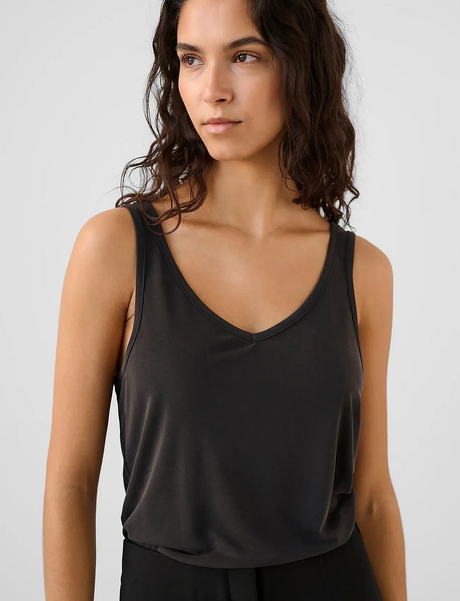 Soaked - SLColumbine Tank Top - linnen - black - 5