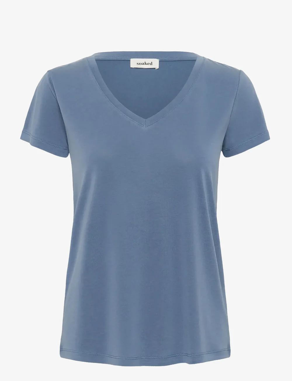 Soaked in Luxury - SLColumbine V-neck SS - t-shirts - bijou blue - 1