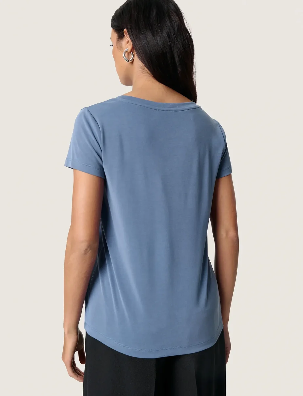 Soaked in Luxury - SLColumbine V-neck SS - t-shirts - bijou blue - 4