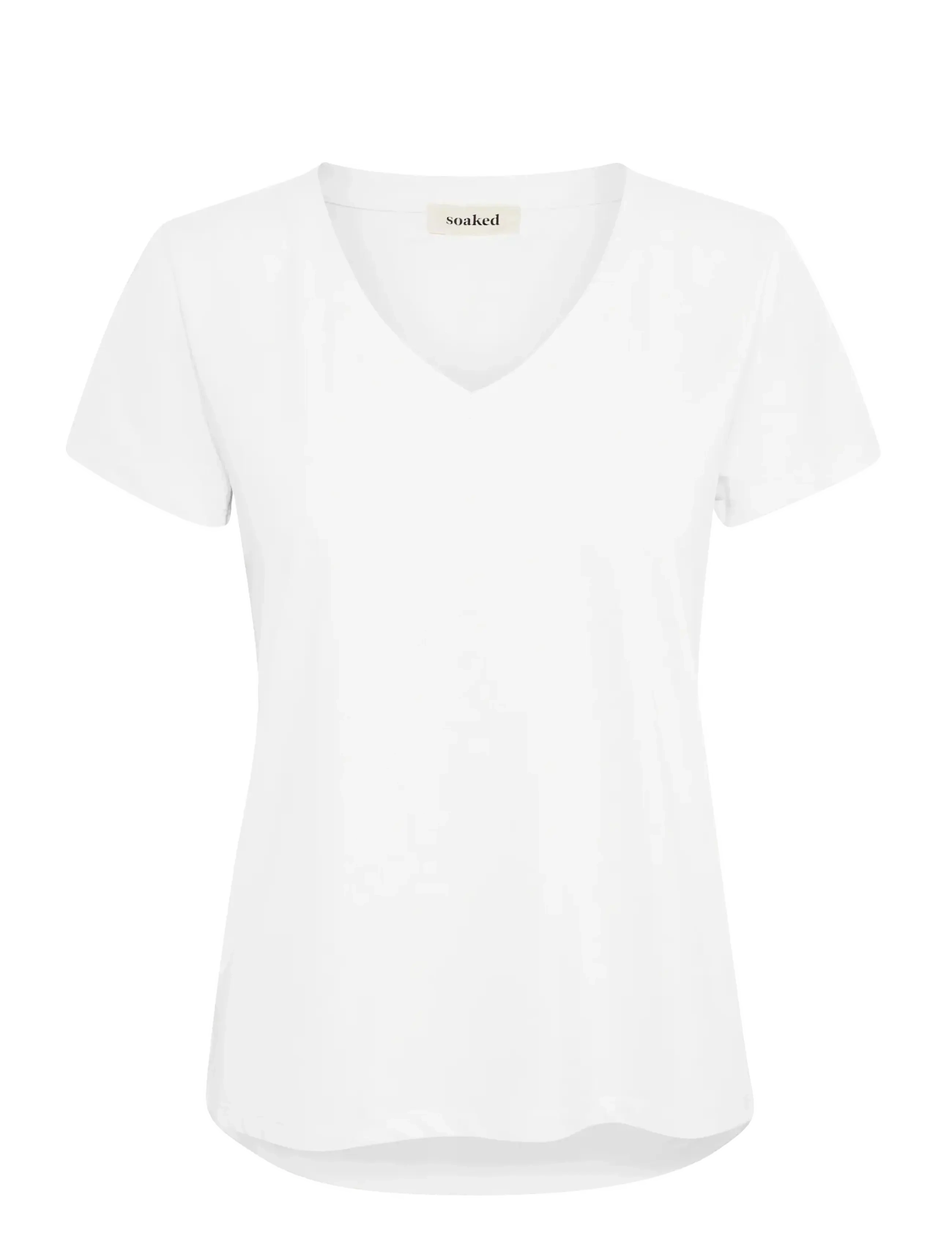 Soaked - SLColumbine V-neck SS - t-shirts - broken white - 1