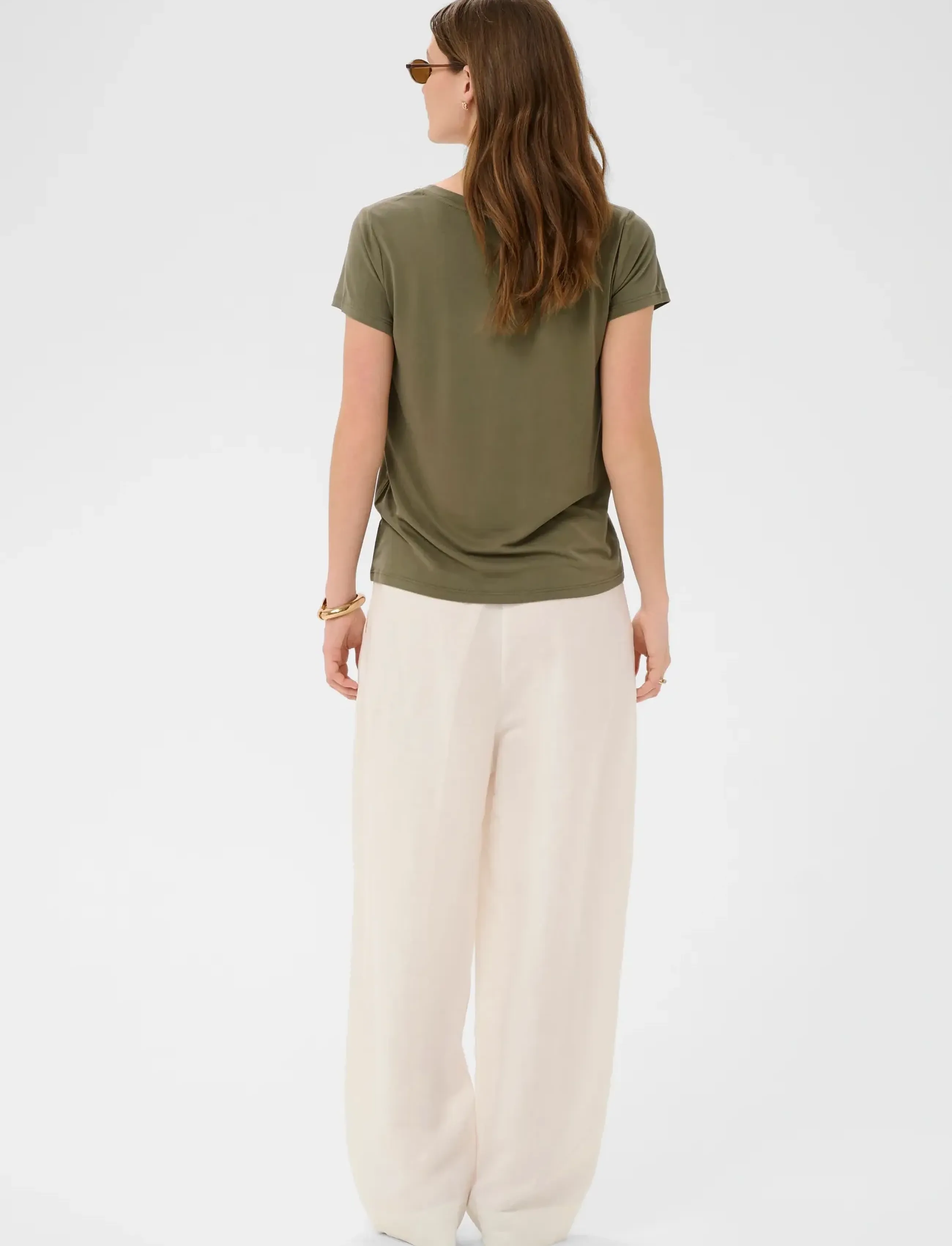 Soaked - SLColumbine V-neck SS - t-shirts - dusky green - 4