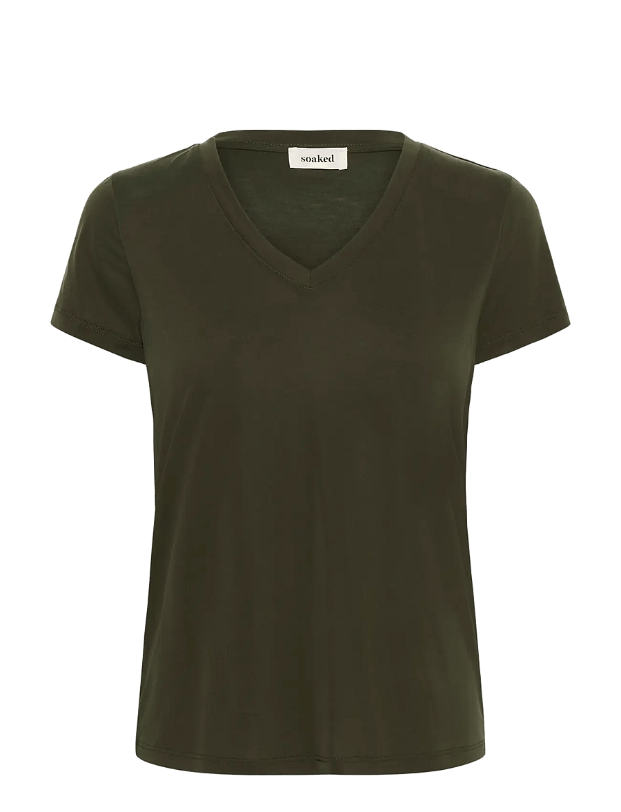 Soaked - SLColumbine V-neck SS - t-shirts - rosin - 1