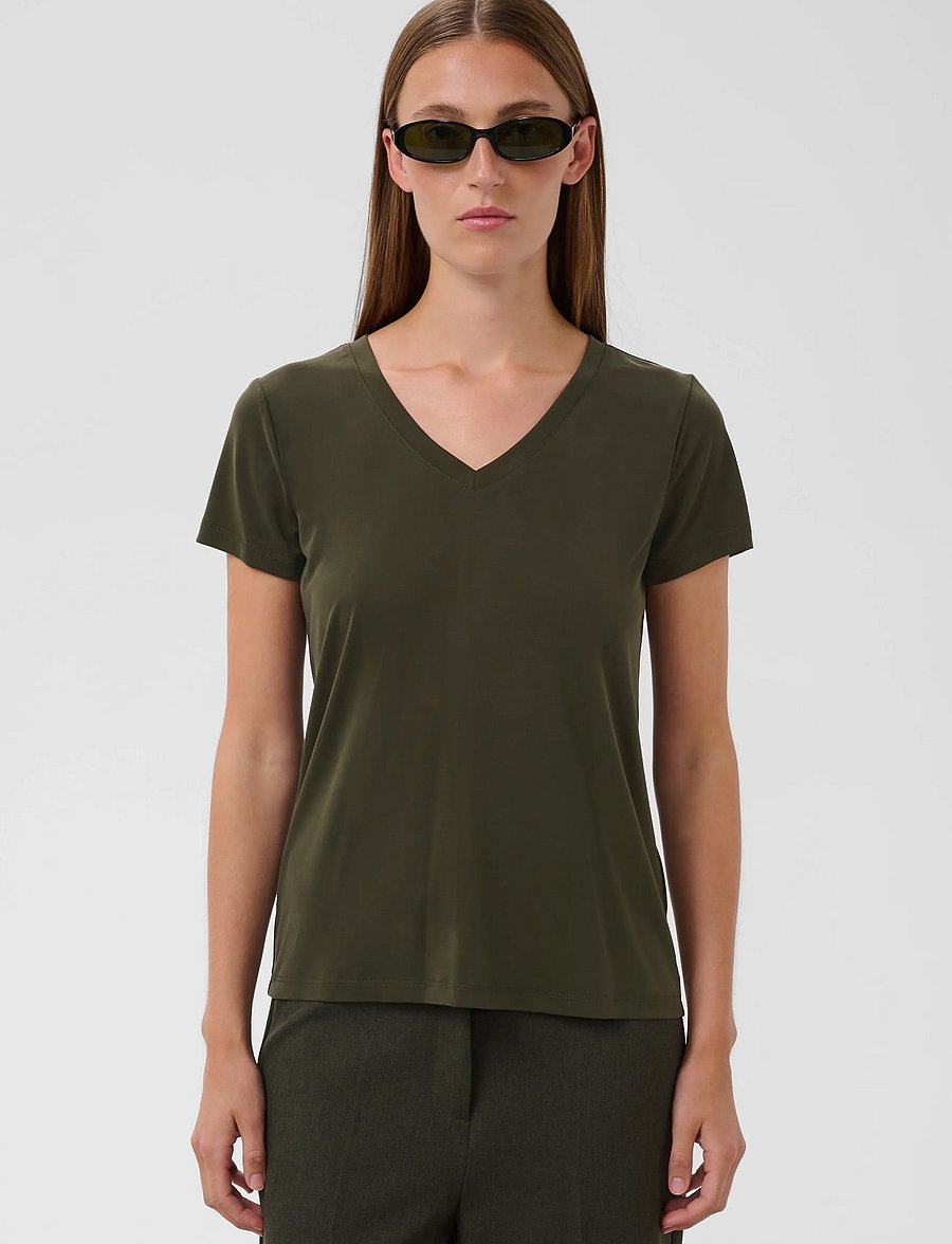 Soaked - SLColumbine V-neck SS - t-shirts - rosin - 0