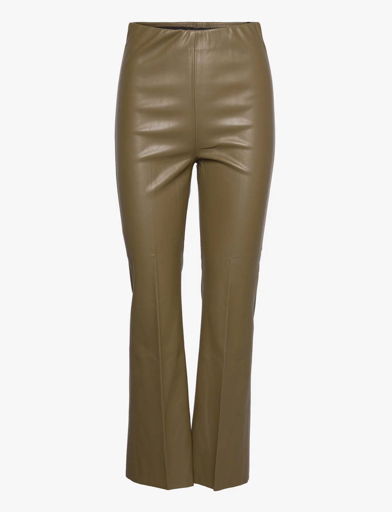 Soaked in Luxury - SLKaylee PU Kickflare Pants - vakarėlių drabužiai išparduotuvių kainomis - beech - 0