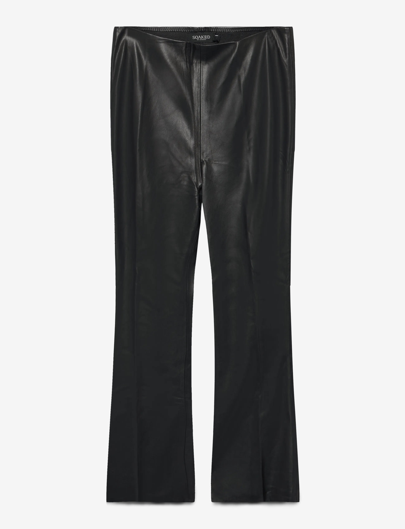 Soaked in Luxury - SLKaylee PU Kickflare Pants - læderbukser - black - 1