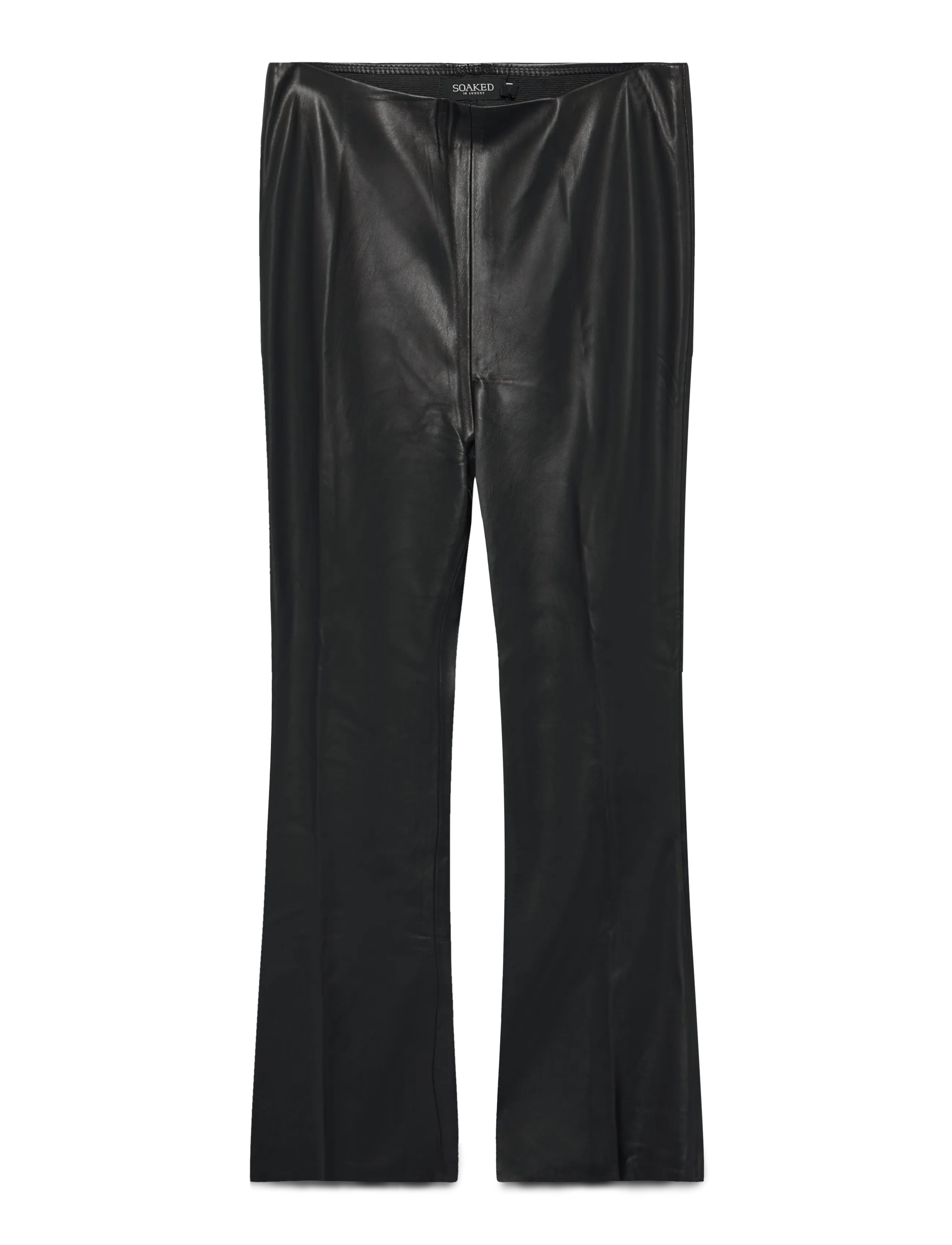 Soaked in Luxury SLKaylee PU Kickflare Pants - Soaked in Luxury - BLACK / black
