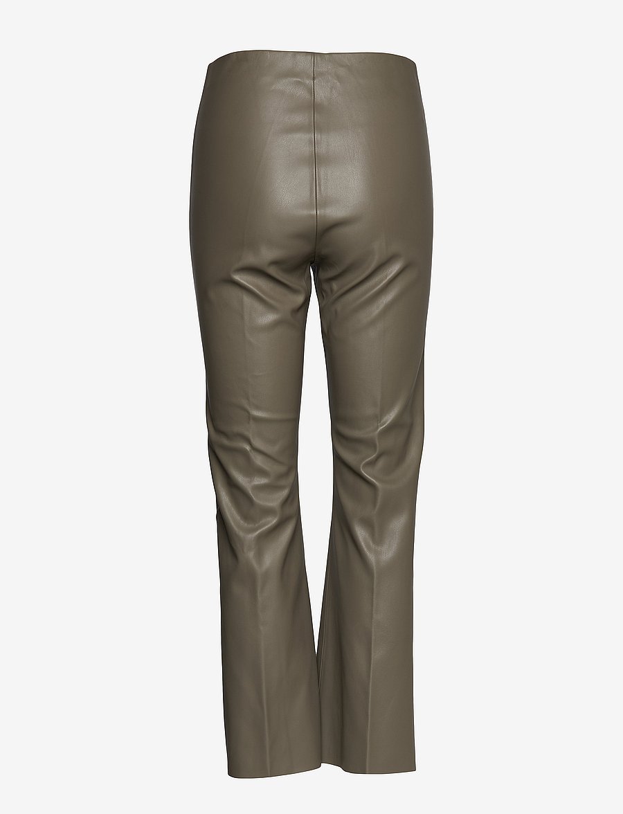 Soaked - SLKaylee PU Kickflare Pants - nahkpüksid - brindle - 1