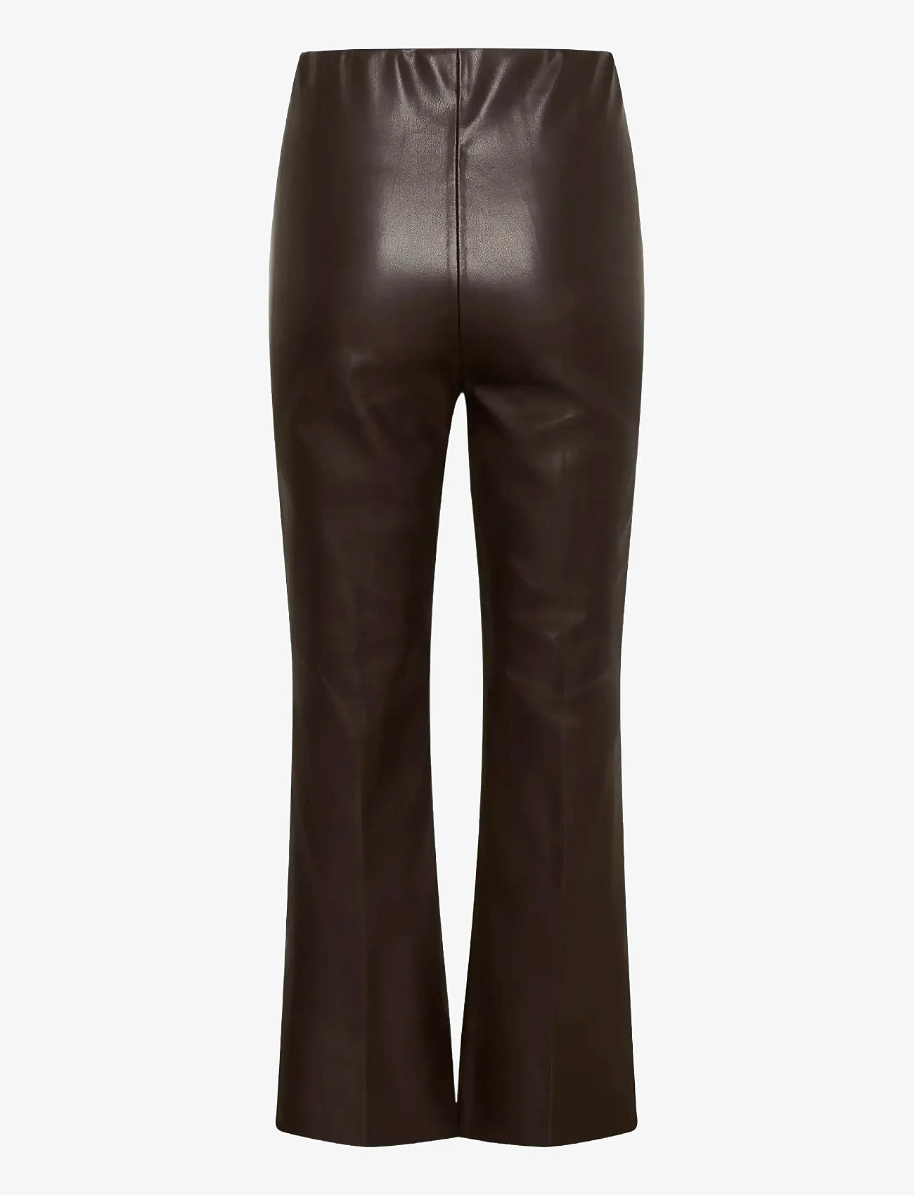 Soaked - SLKaylee PU Kickflare Pants - spodnie skórzane - chocolate torte - 2
