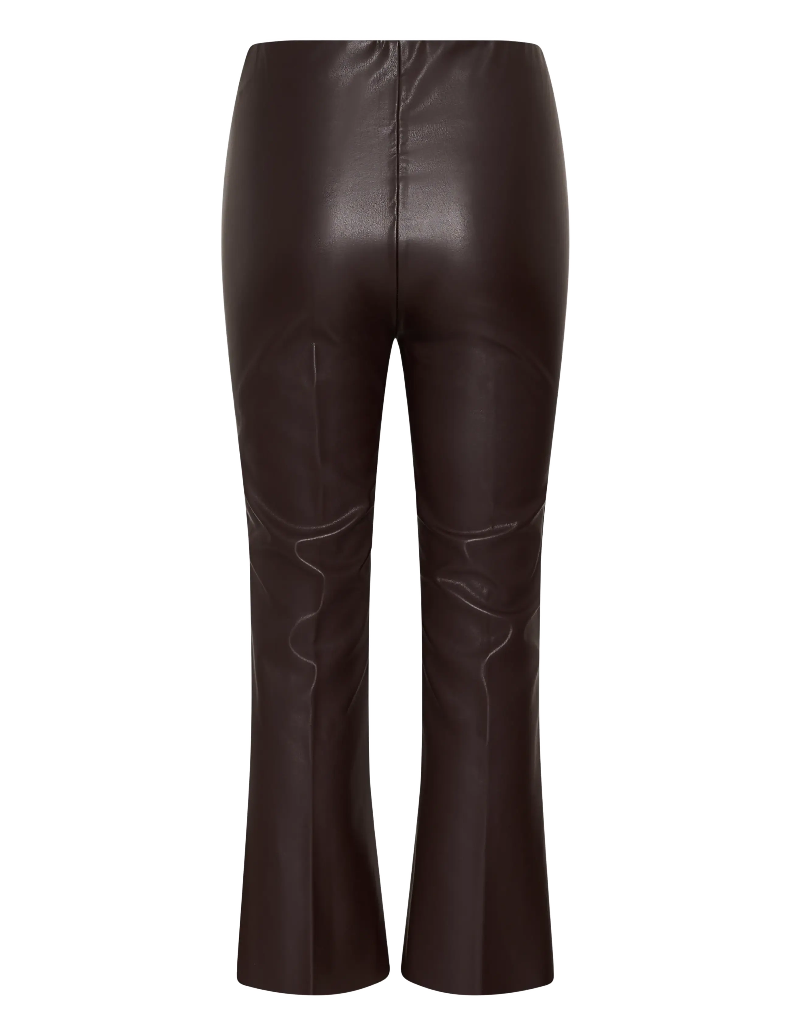 Soaked - SLKaylee PU Kickflare Pants - skinnbyxor - chocolate torte - 2