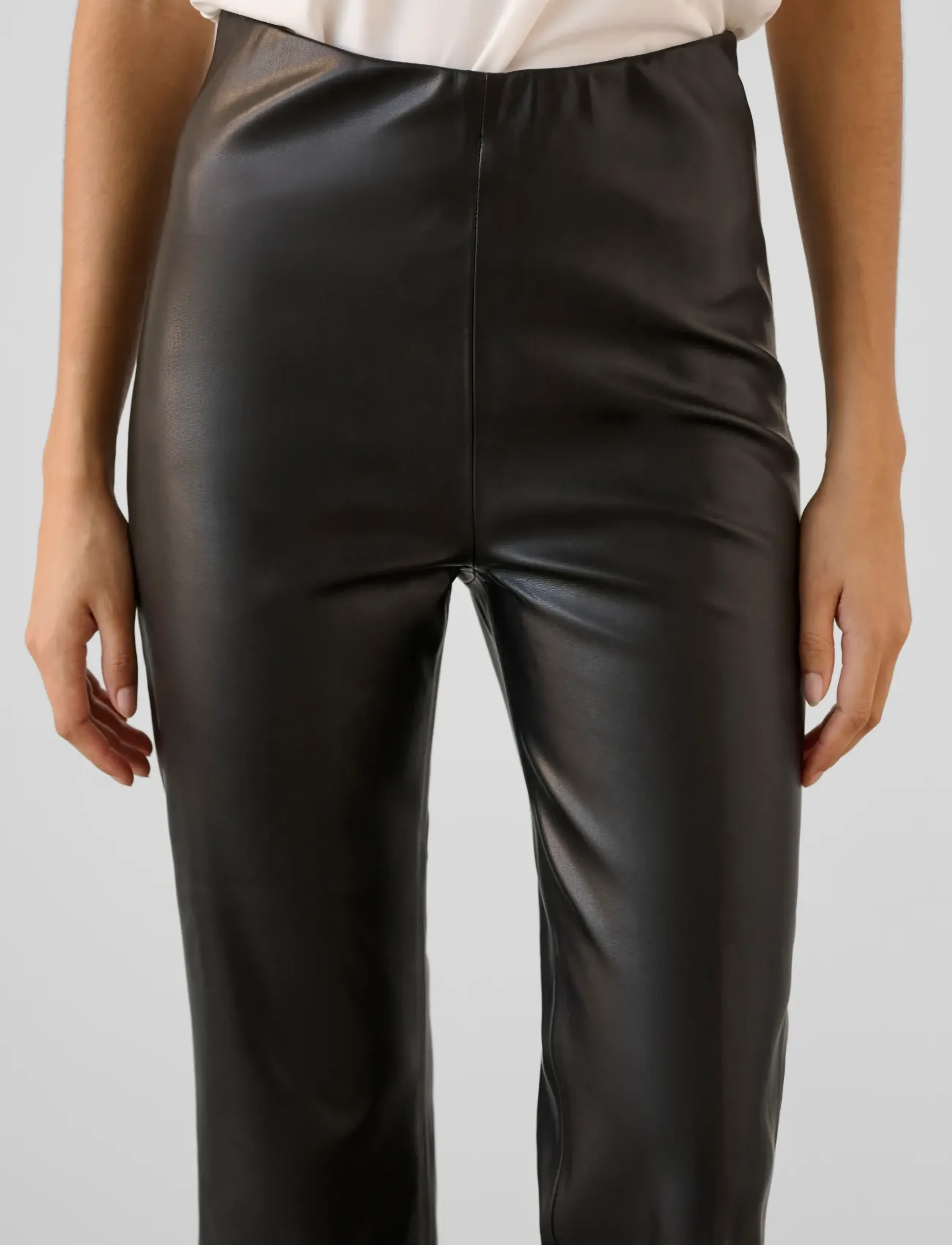 Soaked - SLKaylee PU Kickflare Pants - odinės kelnės - chocolate torte - 5