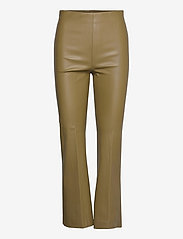 Soaked in Luxury - SLKaylee PU Kickflare Pants - party wear at outlet prices - martini olive - 0