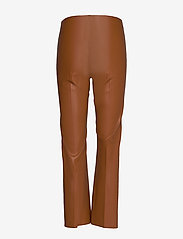 Soaked in Luxury - SLKaylee PU Kickflare Pants - festkläder till outletpriser - mocha bisque - 1
