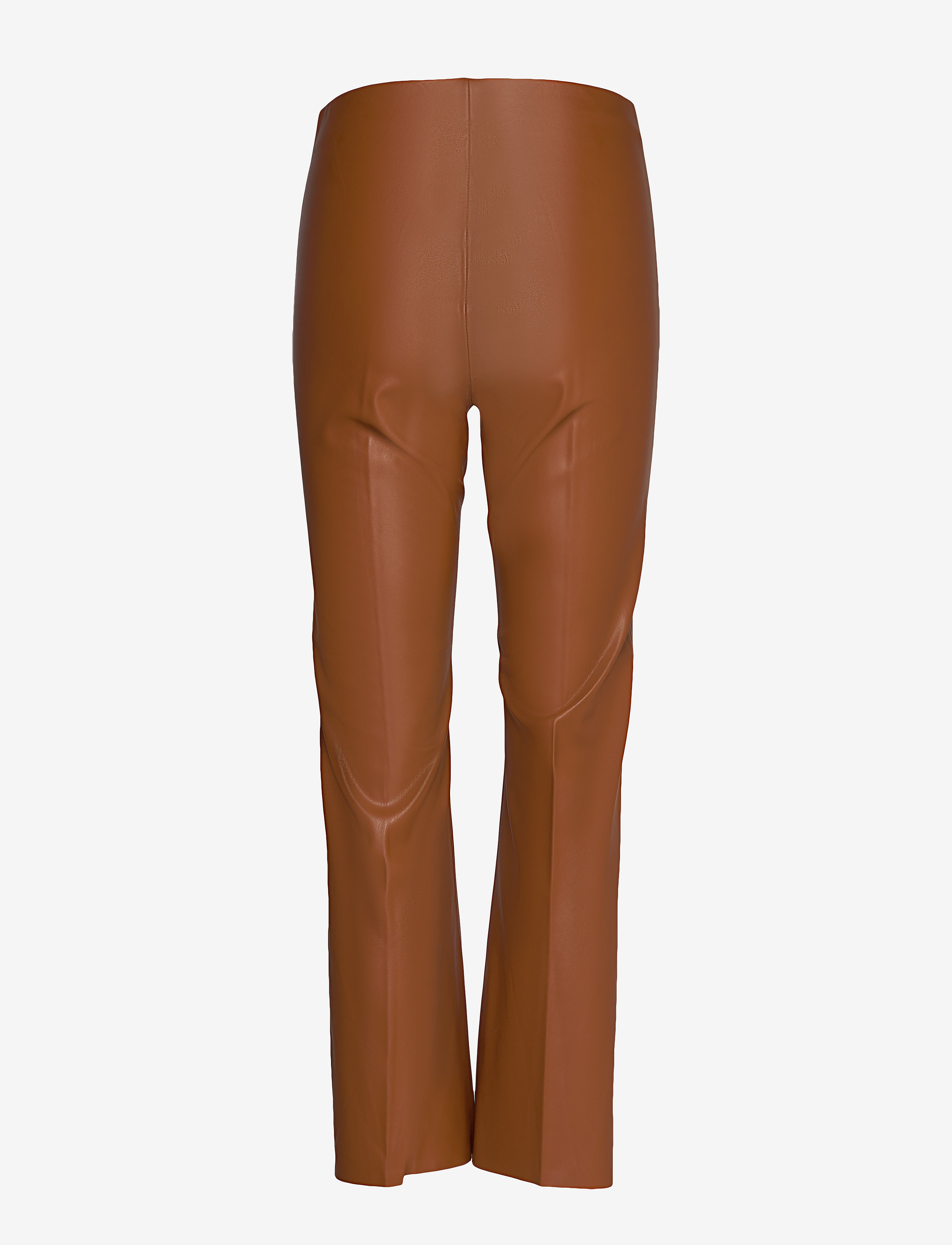 Soaked - SLKaylee PU Kickflare Pants - læderbukser - mocha bisque - 1