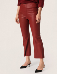 Soaked in Luxury - SLKaylee PU Kickflare Pants - party wear at outlet prices - rhubarb - 2