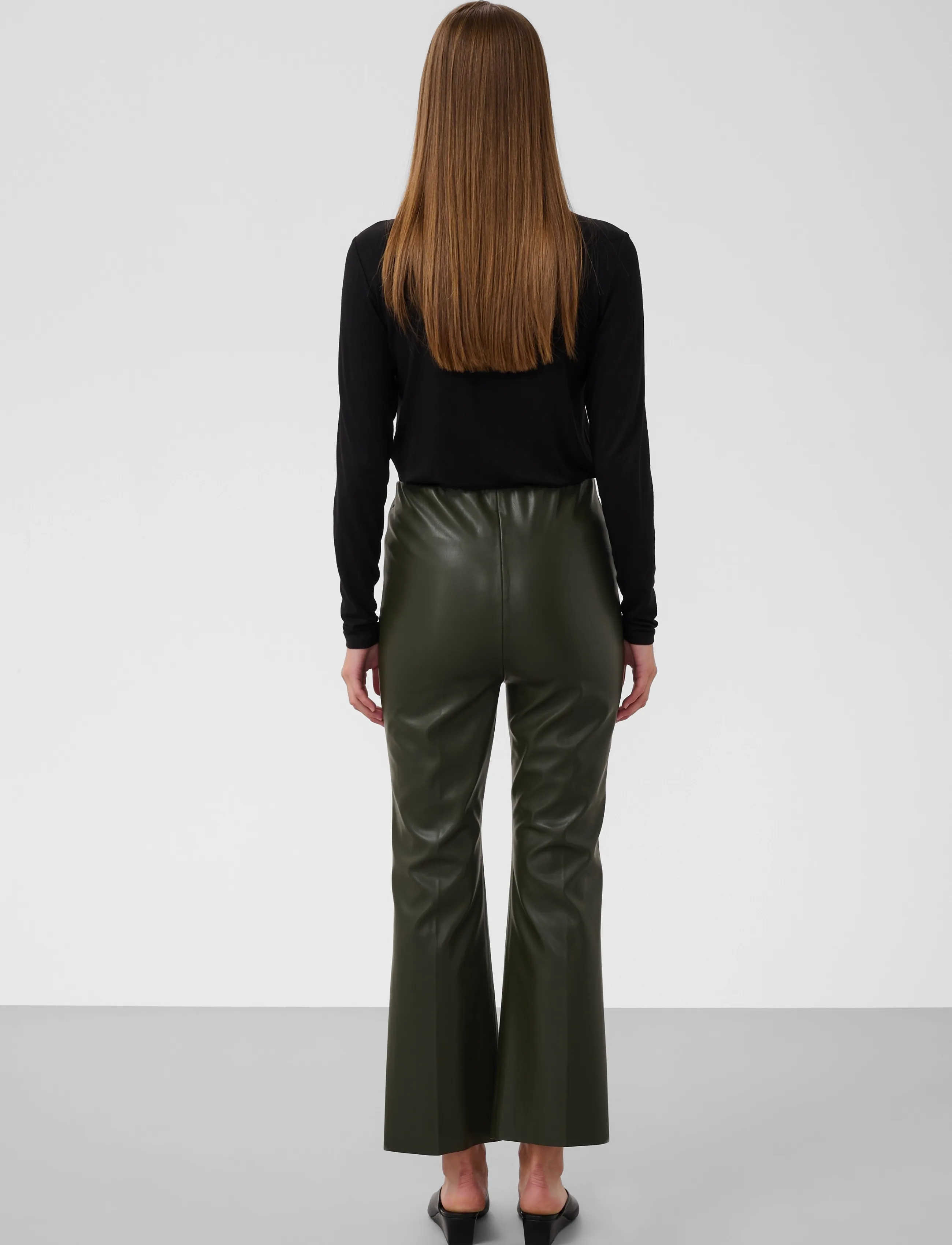 Soaked - SLKaylee PU Kickflare Pants - skinnbyxor - rosin - 4