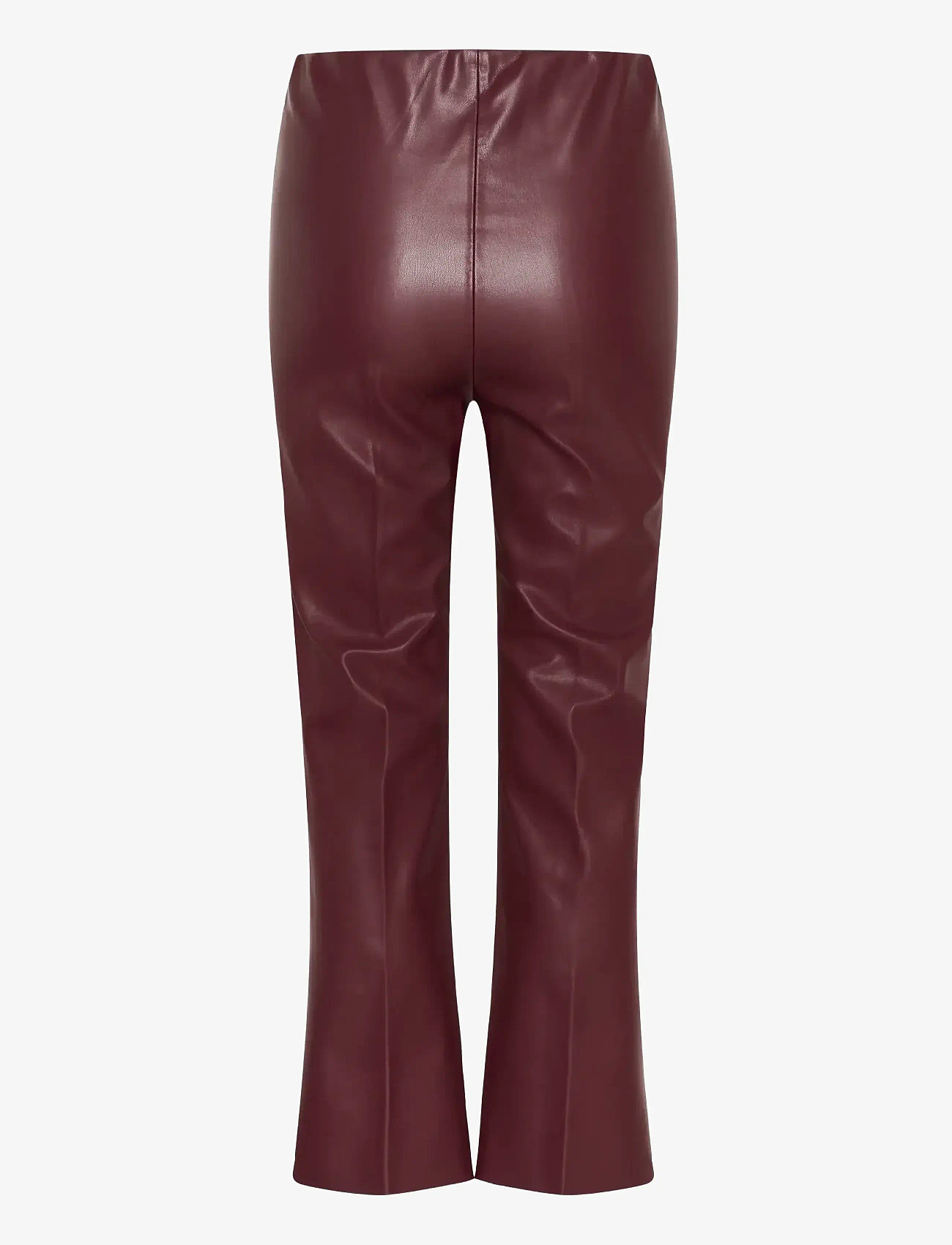 Soaked in Luxury - SLKaylee PU Kickflare Pants - nahkpüksid - winetasting - 2