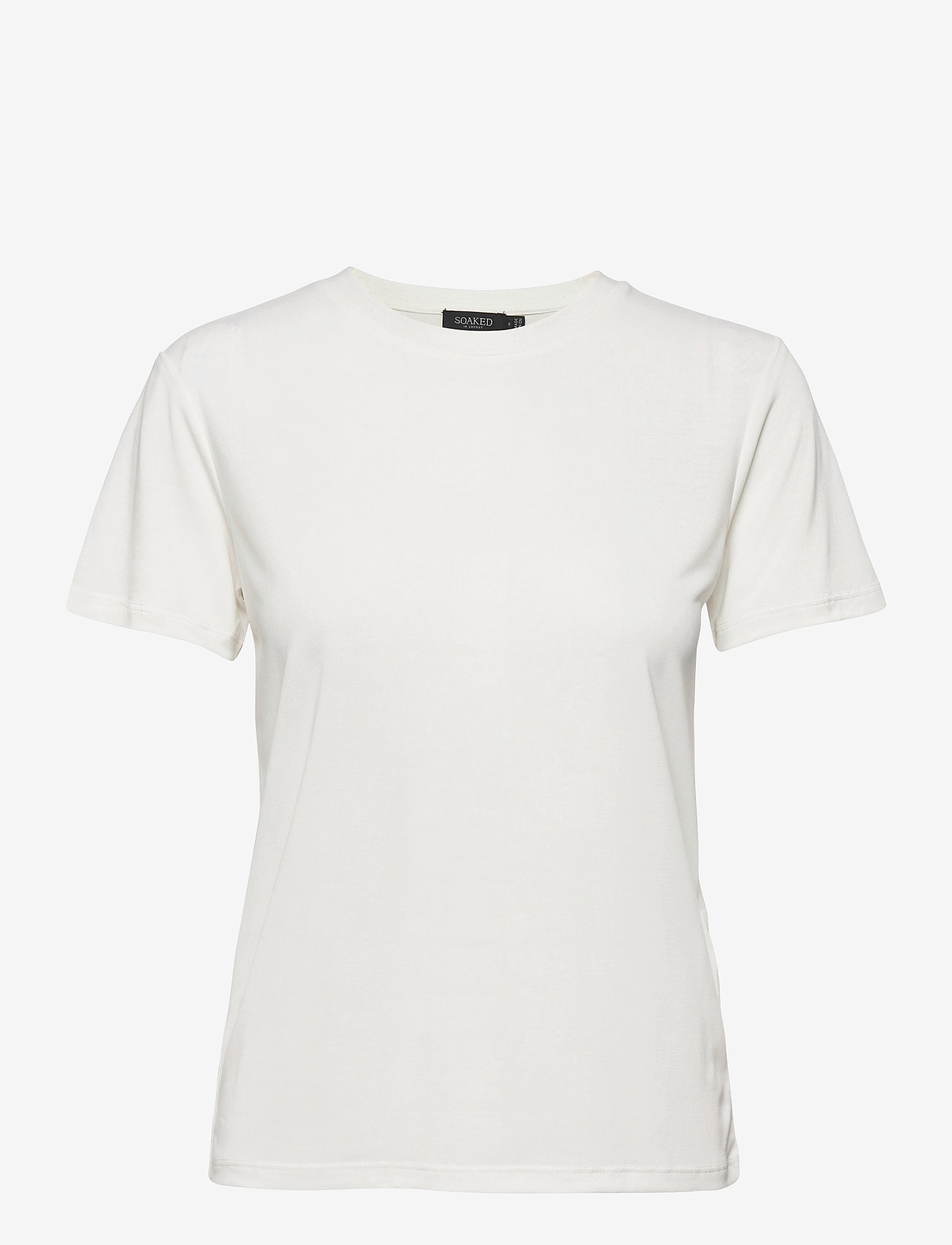 Soaked in Luxury - SLColumbine Crew-Neck T-Shirt SS - laveste priser - broken white - 0