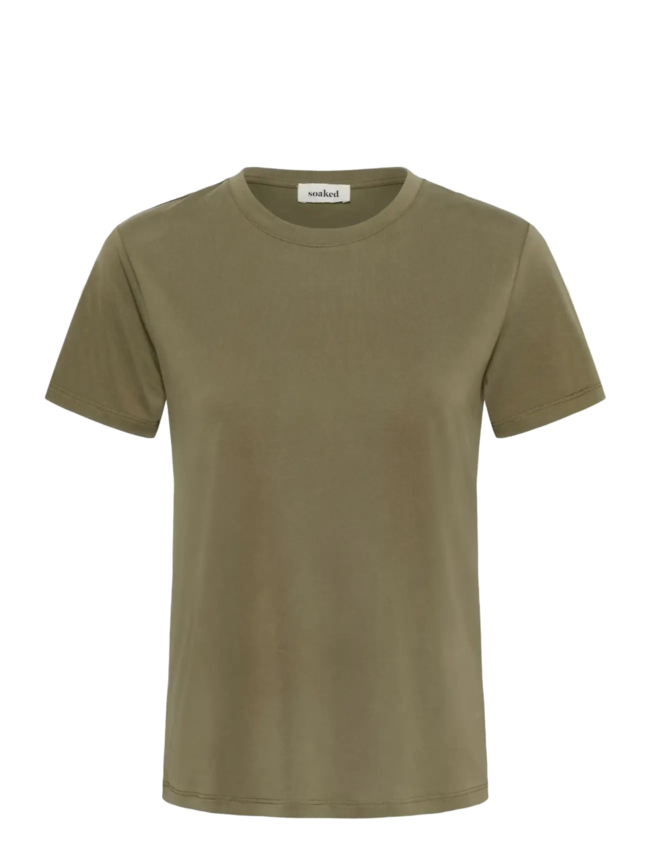 Soaked SLColumbine Crew-Neck T-Shirt SS - Kleidung - DUSKY GREEN / khaki/green
