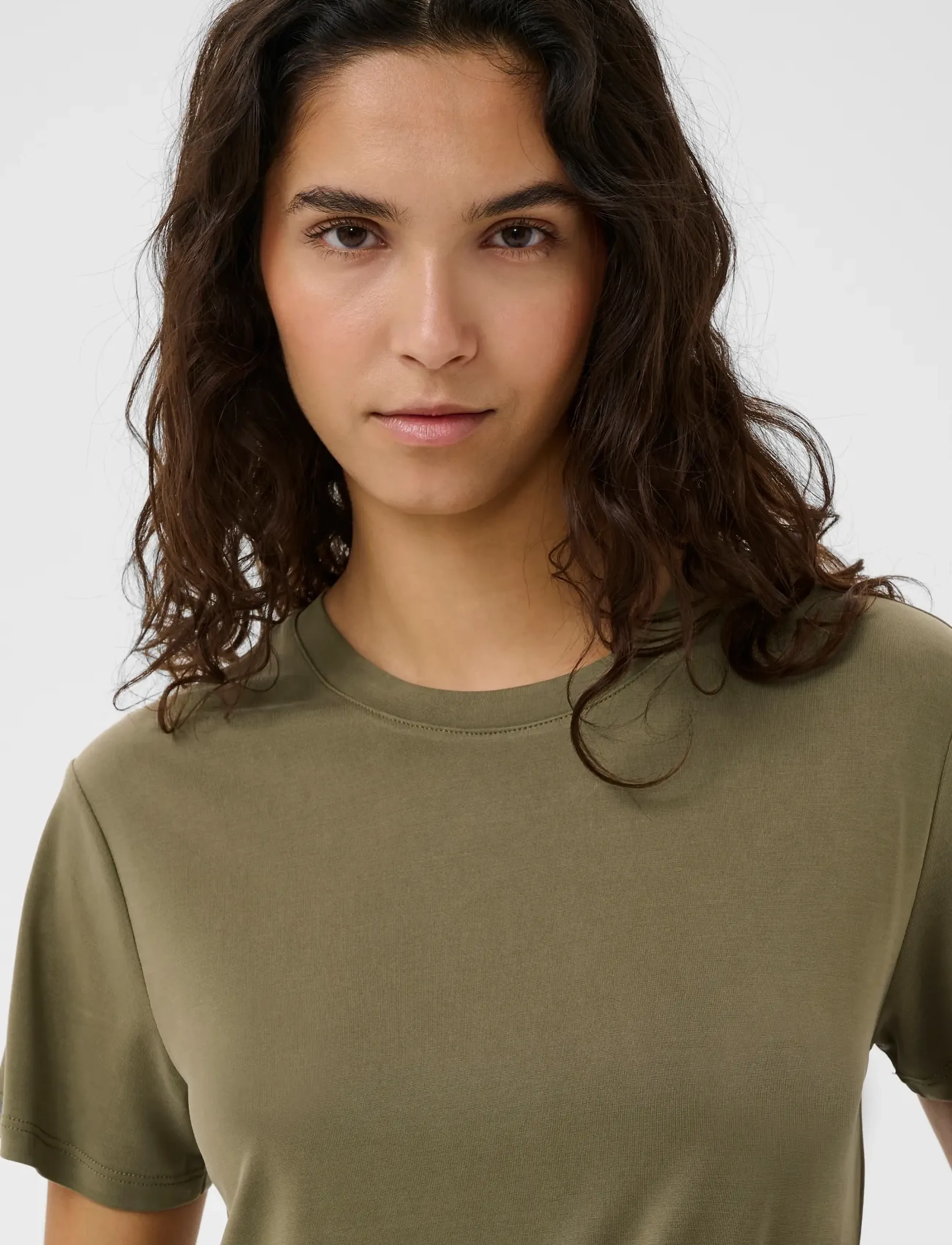 Soaked - SLColumbine Crew-Neck T-Shirt SS - t-shirts - dusky green - 5