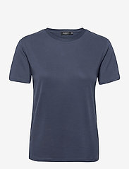 Soaked in Luxury - SLColumbine Crew-Neck T-Shirt SS - laveste priser - navy - 0