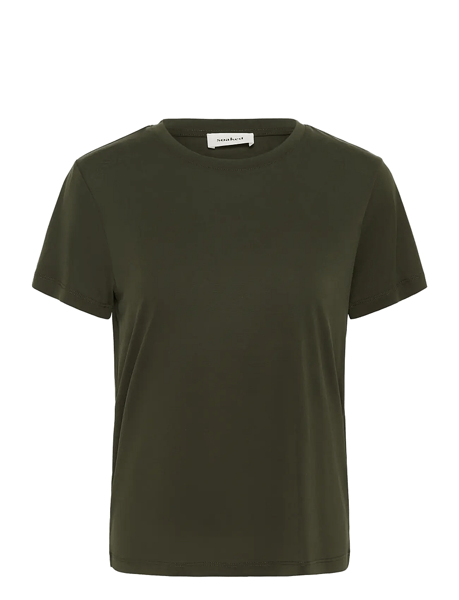 Soaked - SLColumbine Crew-Neck T-Shirt SS - t-särgid - rosin - 1