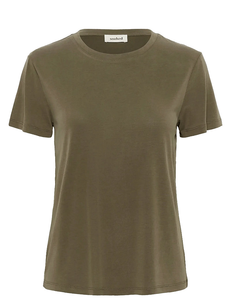 Soaked in Luxury - SLColumbine Crew-Neck T-Shirt SS - t-shirts - tarmac - 1