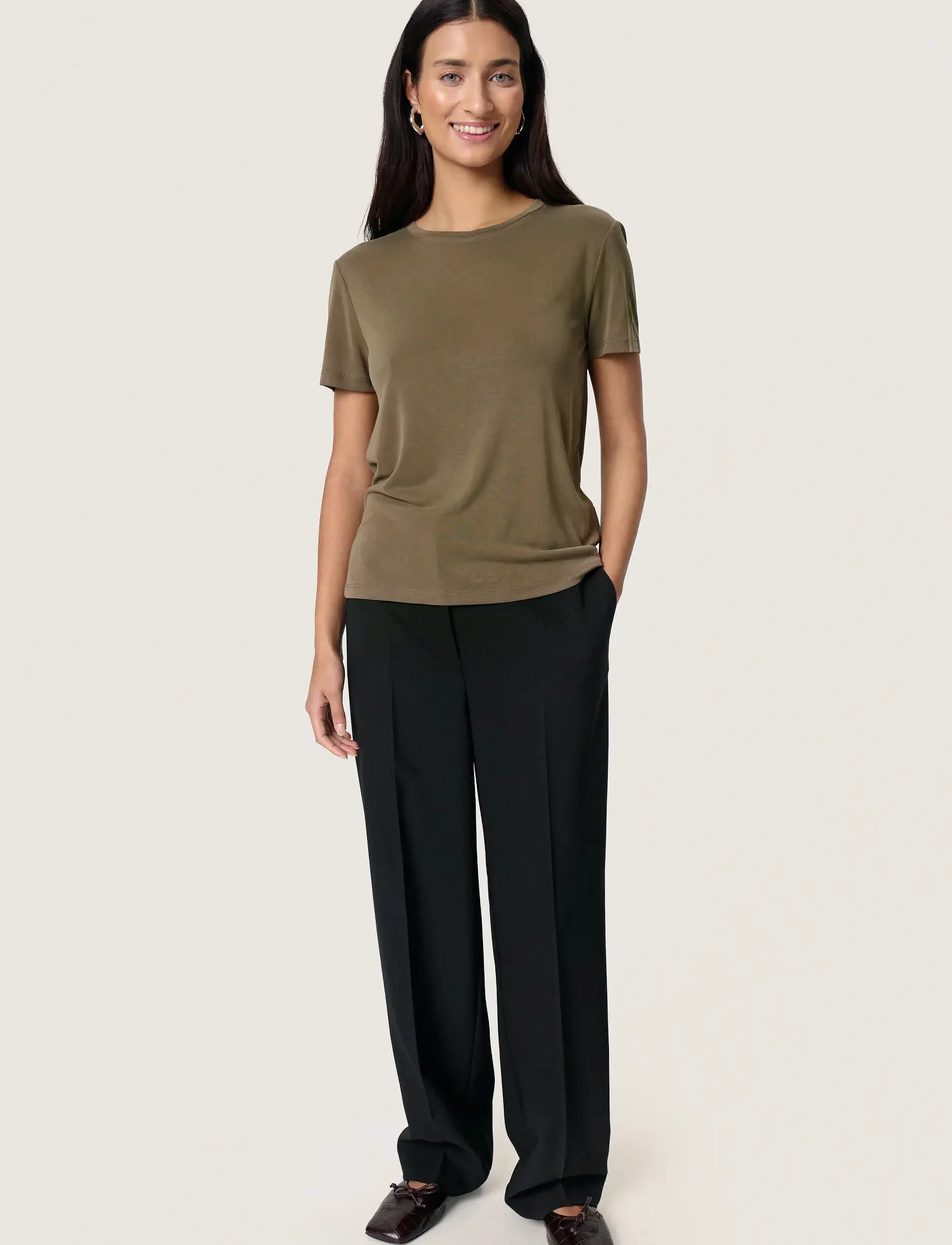 Soaked - SLColumbine Crew-Neck T-Shirt SS - t-shirty - tarmac - 3