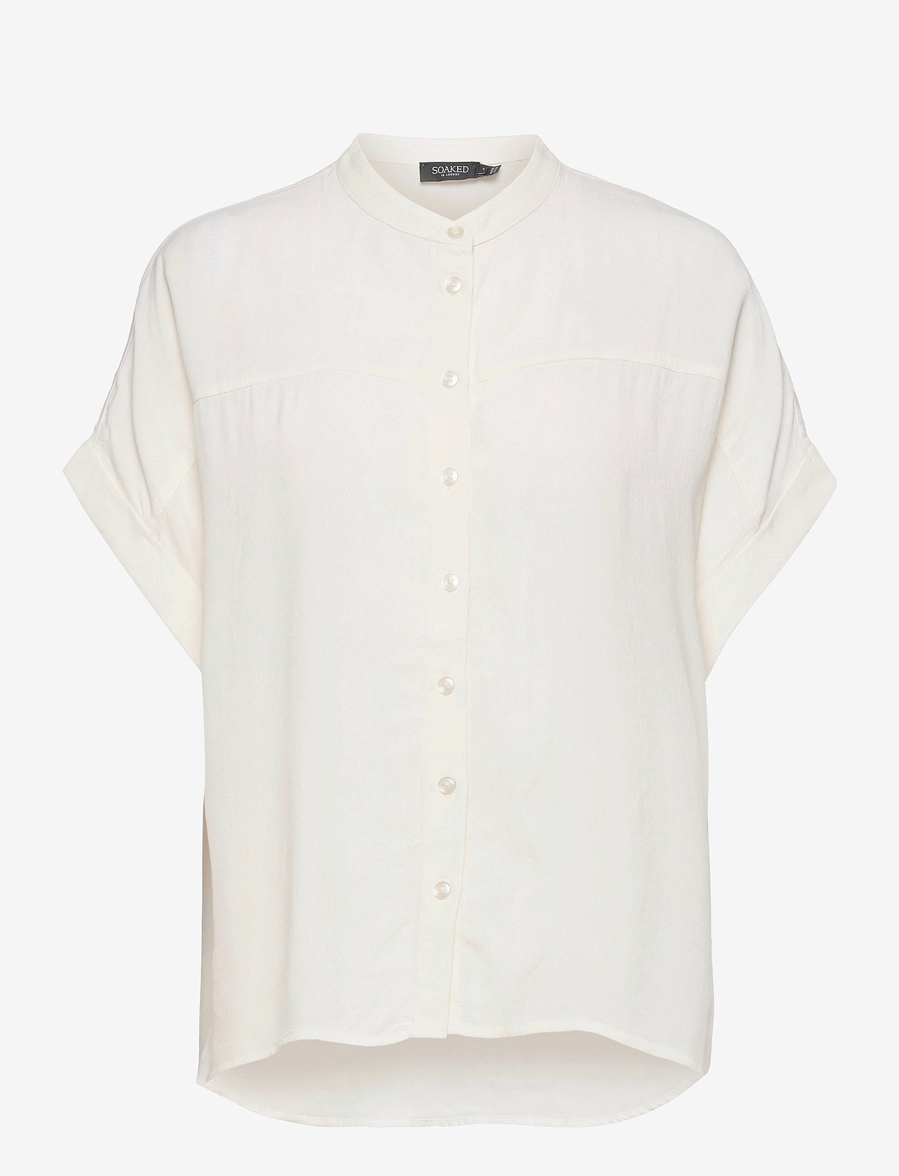 Soaked in Luxury - SLHelia Shirt SS - kortärmade skjortor - broken white - 0