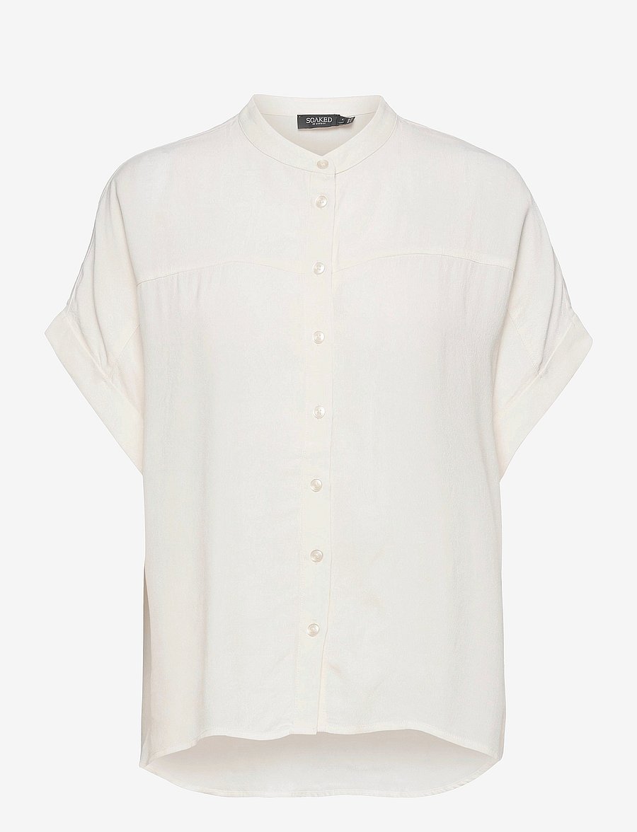Soaked - SLHelia Shirt SS - kurzärmlige hemden - broken white - 1