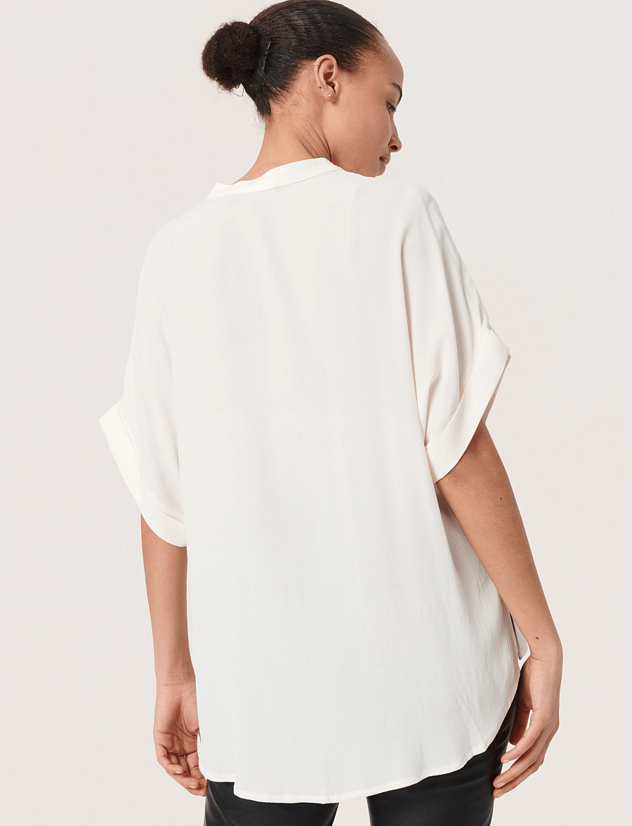 Soaked - SLHelia Shirt SS - kurzärmlige hemden - broken white - 3