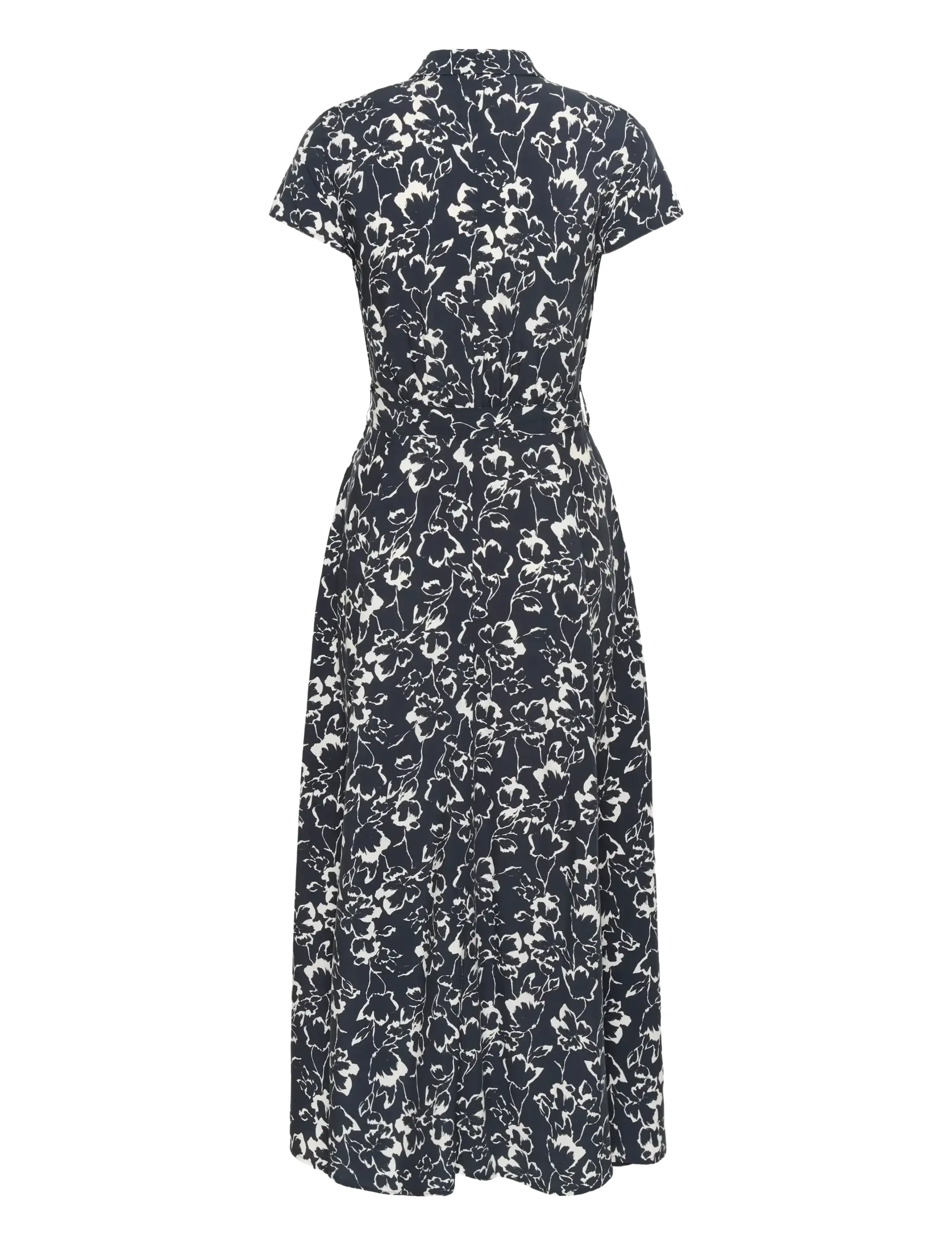 Soaked - SLArjana Maxi Dress SS - hemdkleider - india ink outline flower - 2