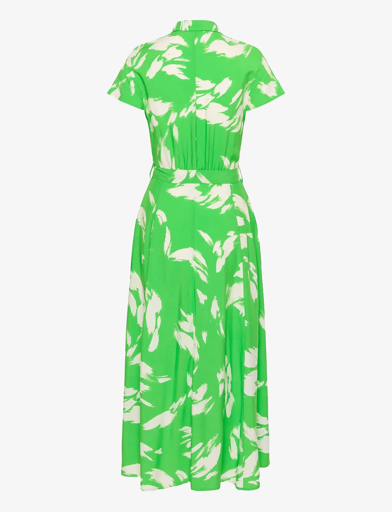 Soaked - SLArjana Maxi Dress SS - skjortklänningar - vibrant green splash print - 2