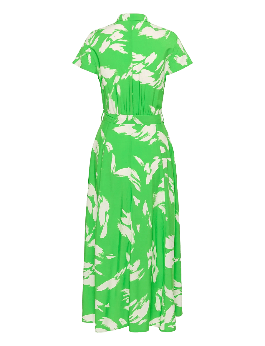 Soaked - SLArjana Maxi Dress SS - skjortekjoler - vibrant green splash print - 2