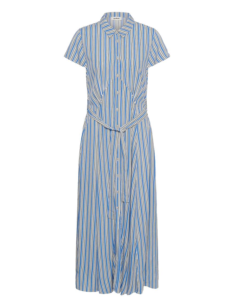 Soaked - SLArjana Maxi Dress SS - skjortklänningar - regatta stripe - 1