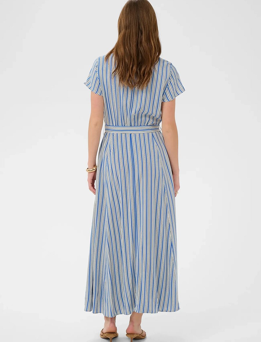Soaked - SLArjana Maxi Dress SS - skjortklänningar - regatta stripe - 3