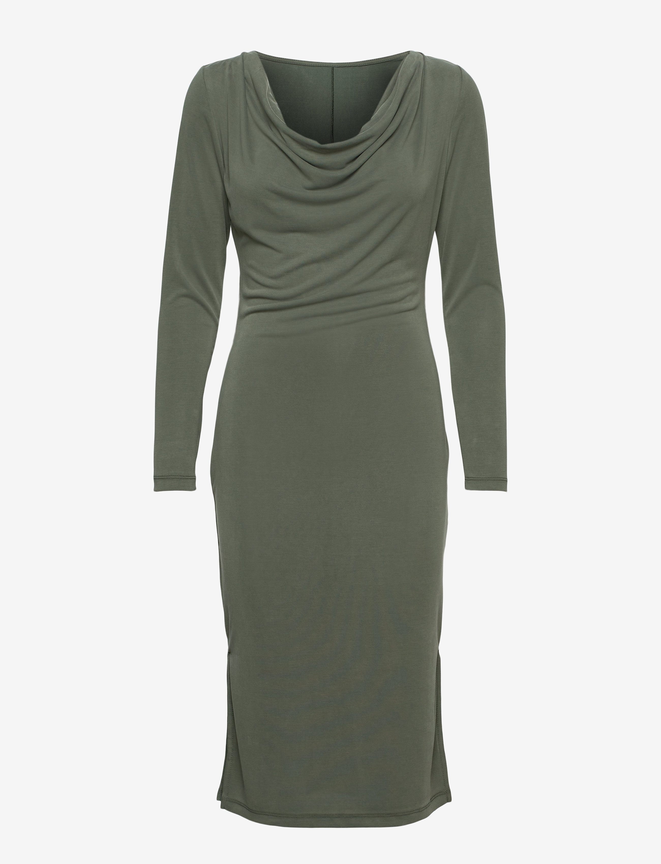 Soaked in Luxury - SxCody Waterfall Dress LS - climbing ivy - 1