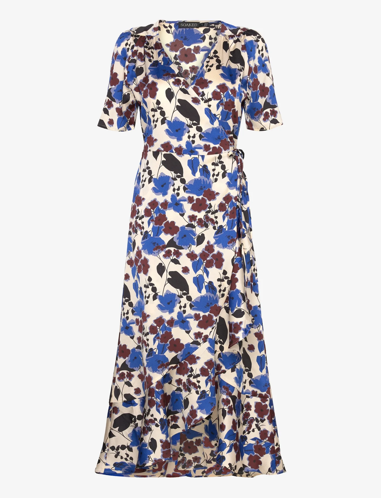 Soaked in Luxury - SLKarven Printed Dress SS - midi jurken - sandshell graphic flower - 0