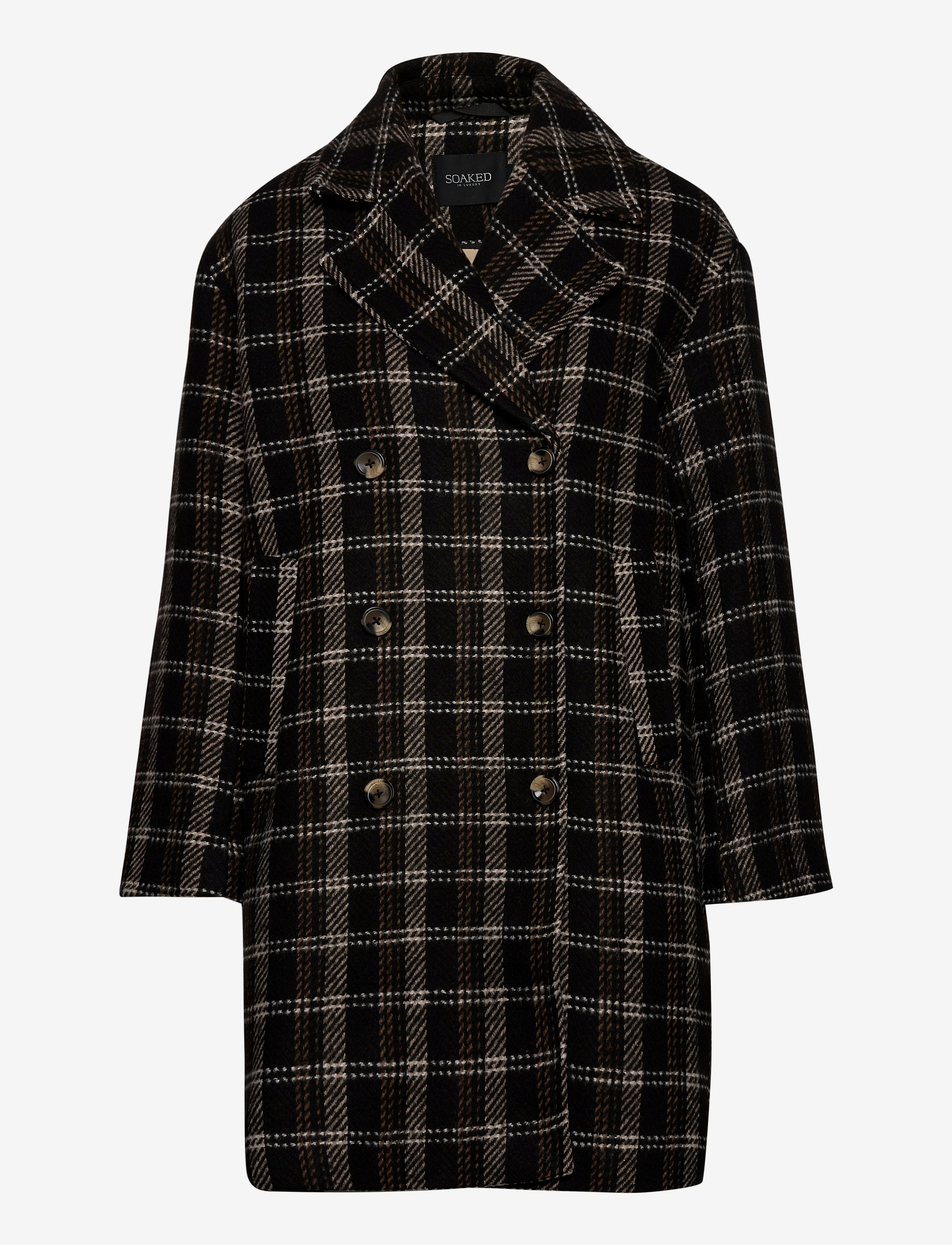 Soaked in Luxury - SLCheekie Coat - semolina check - 0