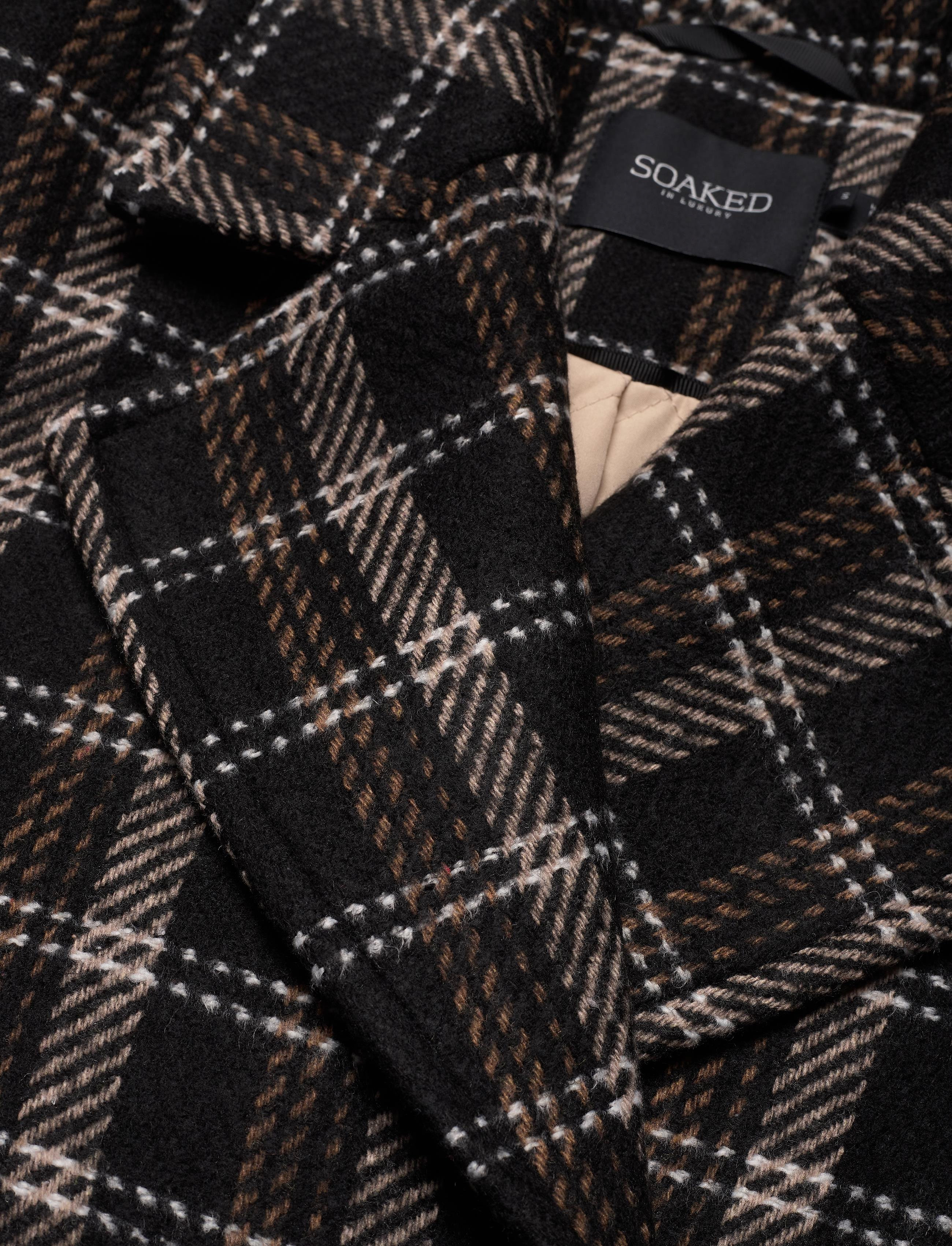Soaked in Luxury - SLCheekie Coat - semolina check - 2