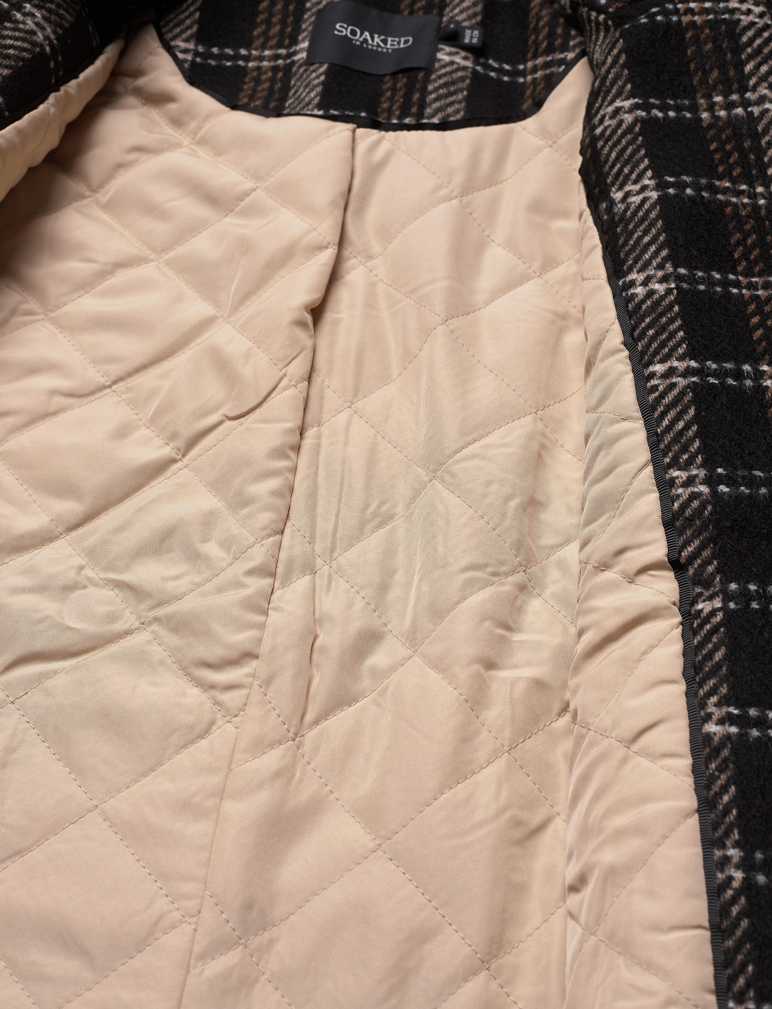 Soaked in Luxury - SLCheekie Coat - semolina check - 4