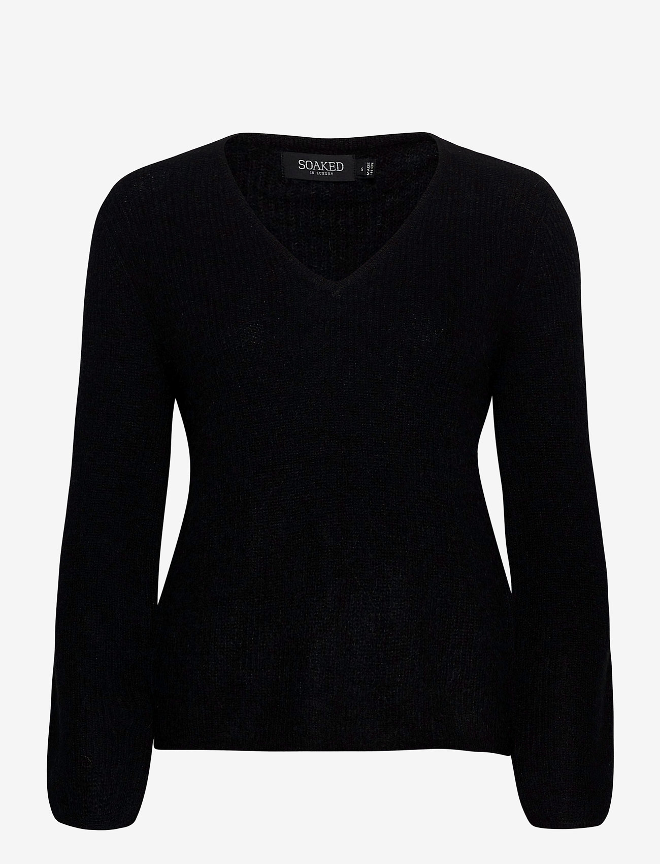 Soaked in Luxury - SLTuesday V-Neck Jumper LS - black - 0