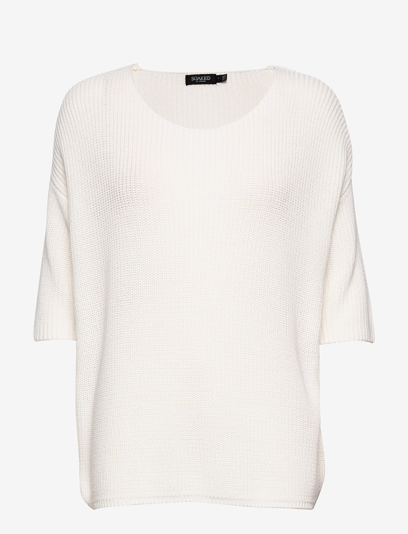 Soaked in Luxury - SLTuesday Cotton Jumper - jumpers - whisper white - 0