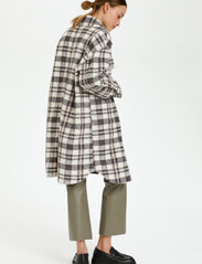 Soaked in Luxury - SLCookie Coat - ullkappor - whisper white and grey check - 4