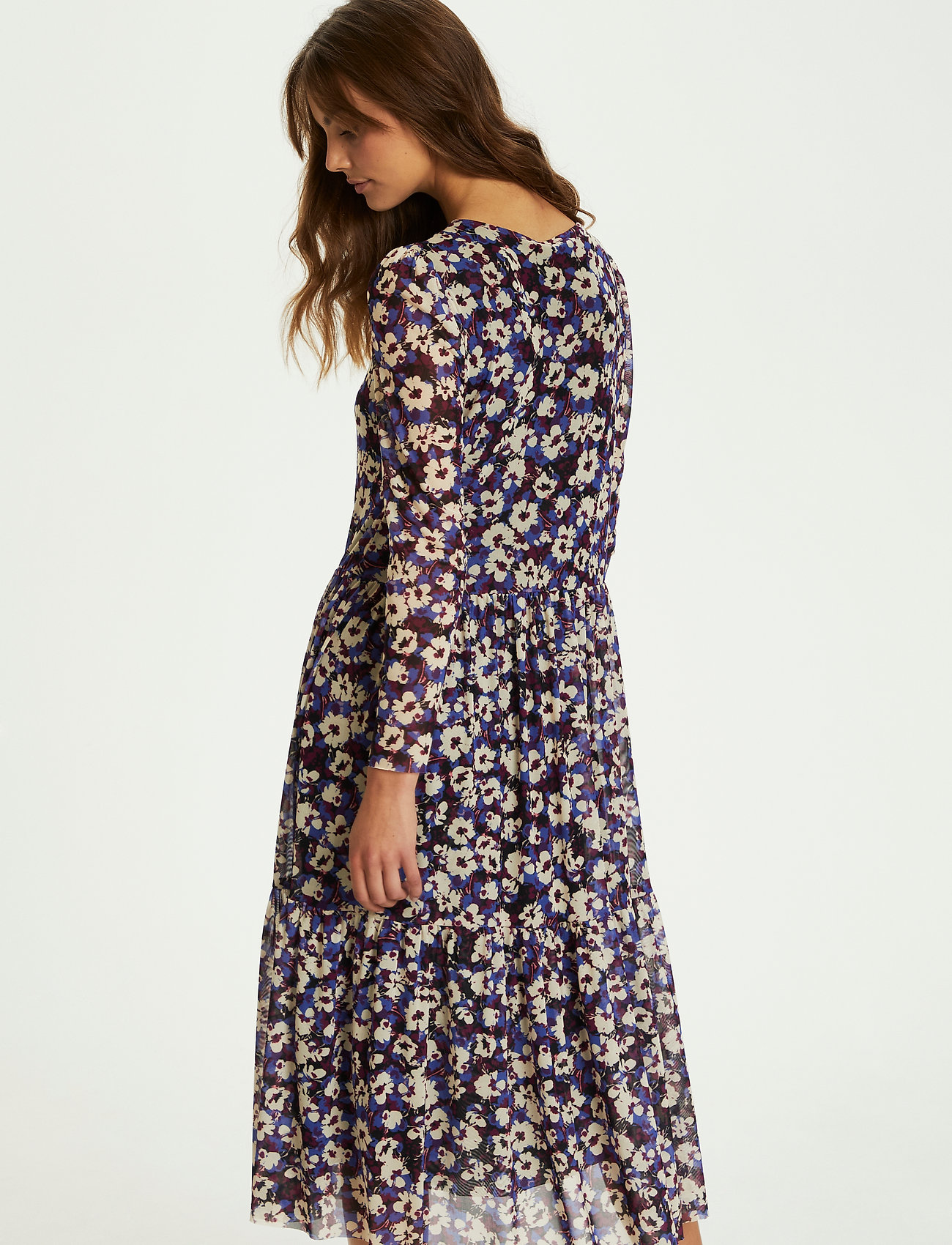 Soaked in Luxury - SLPaprika Dress LS - dazzling blue flower - 5