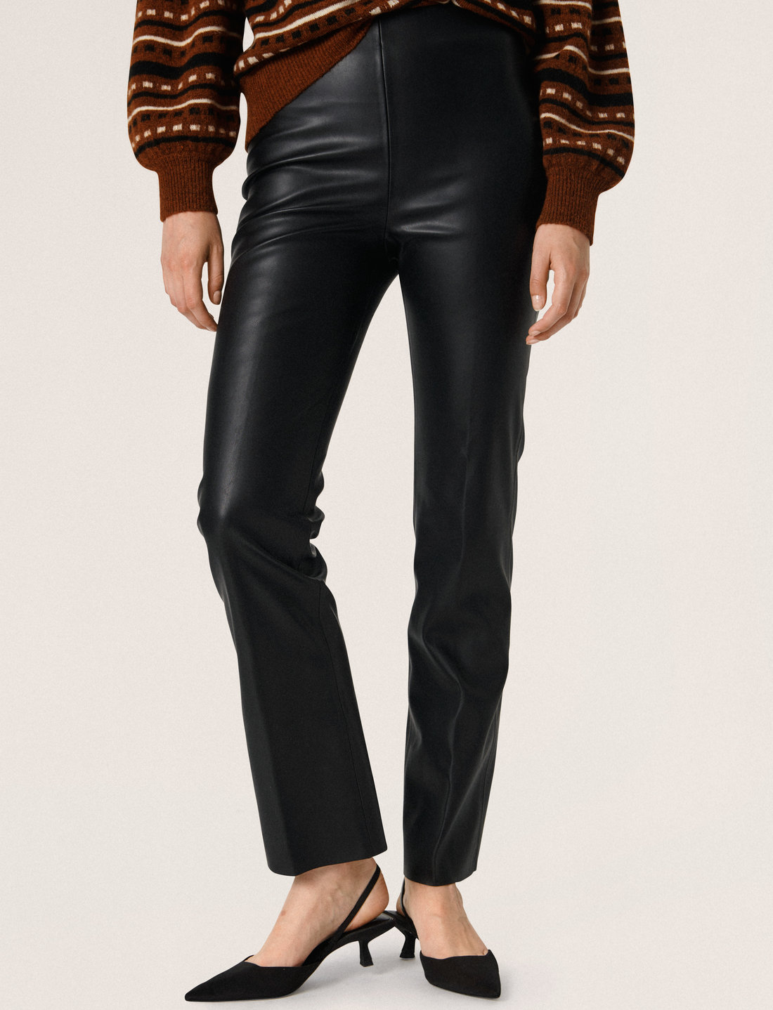 Designer leather hot sale pants women
