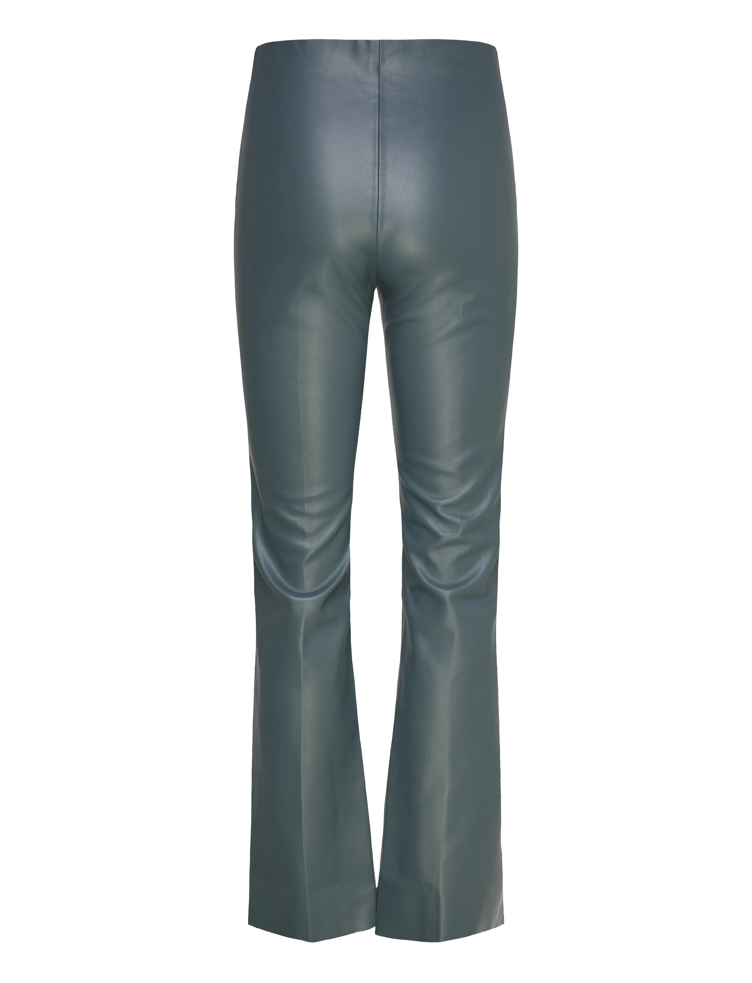 Soaked - SLKaylee Straight Pants - leather trousers - dark slate - 1