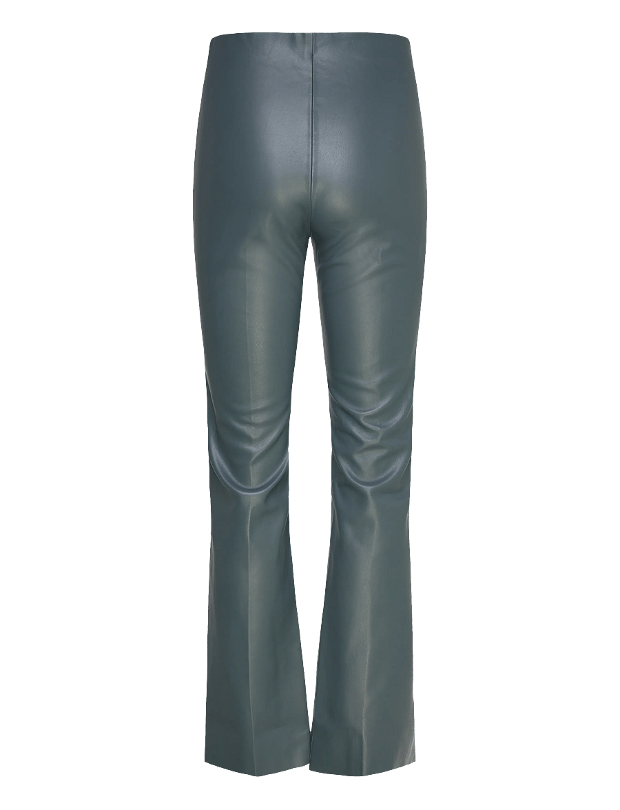 Soaked - SLKaylee Straight Pants - nahkpüksid - dark slate - 1