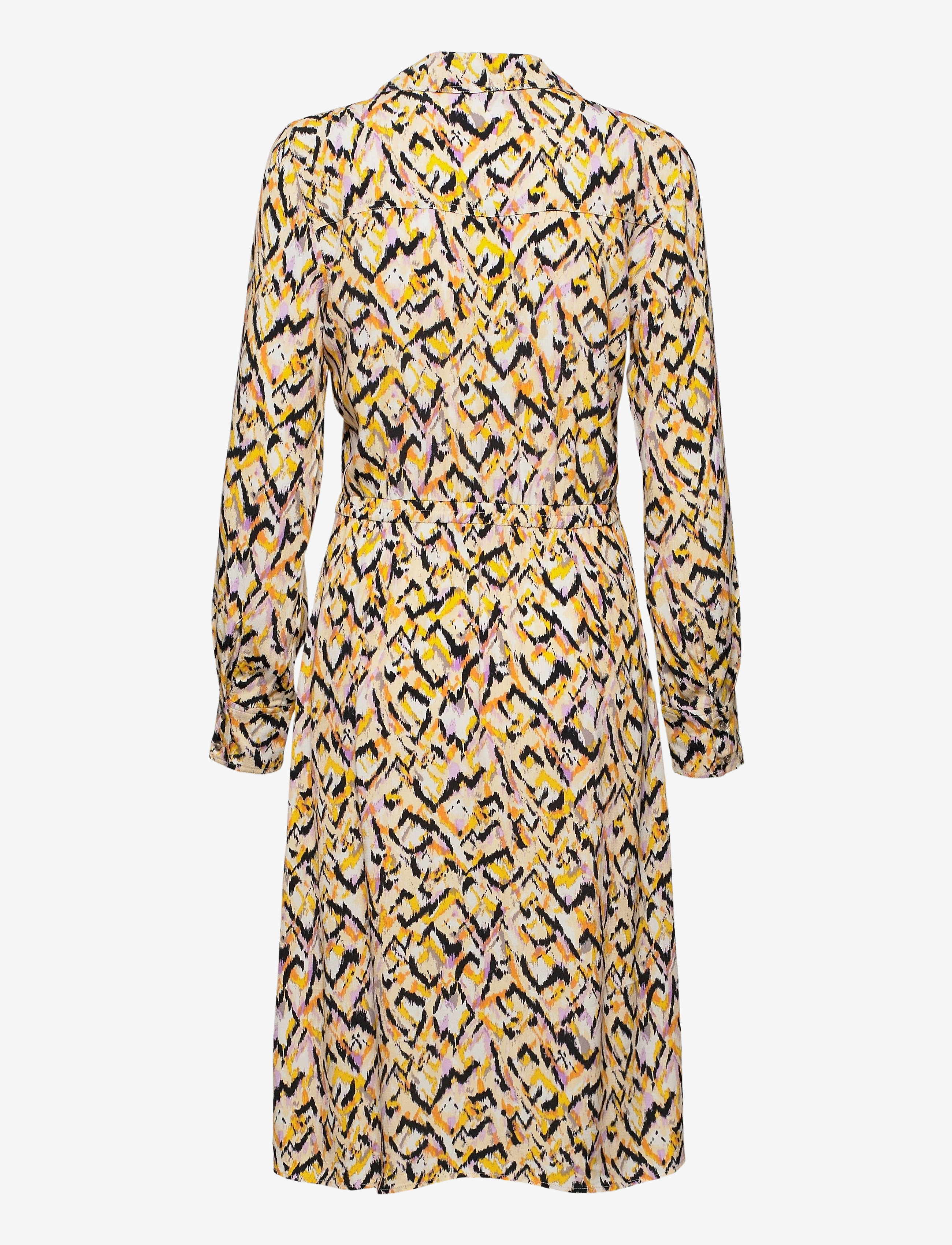 Soaked in Luxury - SLEverdeen Shirt Dress LS - cornhusk diamond bleed print - 2