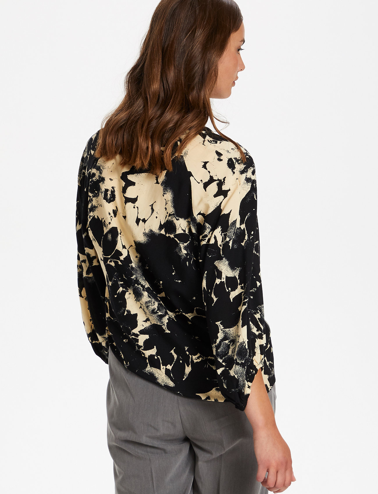 Soaked in Luxury - SLRipley Blouse 3/4 - night sky large scale floral - 4